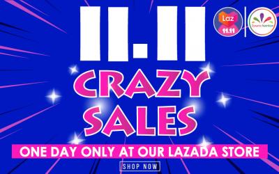 11.11 Crazy Sales – One Day Only at Our Lazada Store