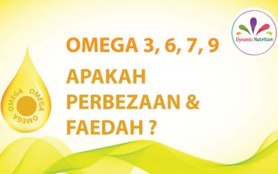 Omega 3, 6, 7, 9 – Apakah Perbezaan dan Faedah?