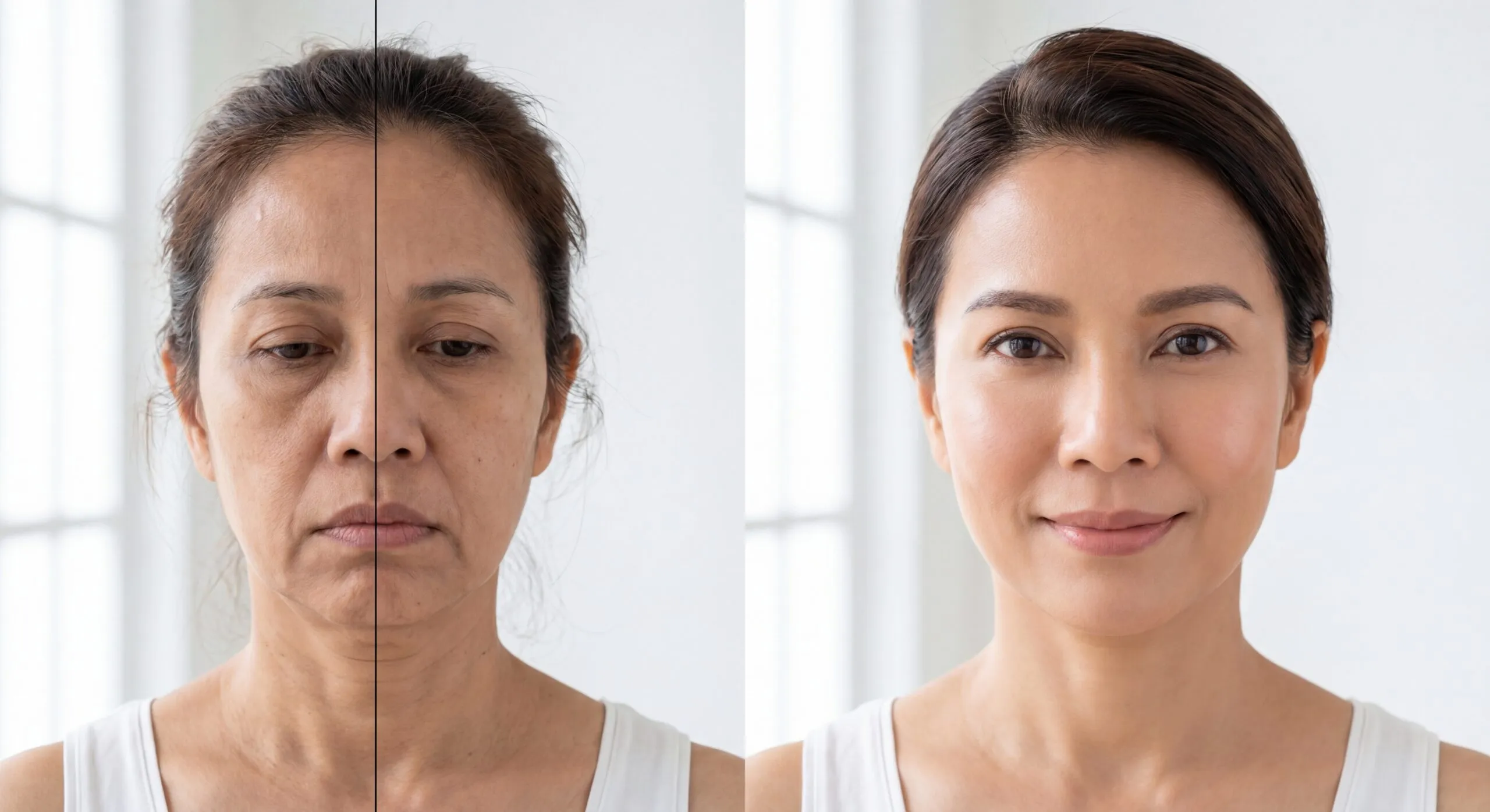 Before and after collagen results