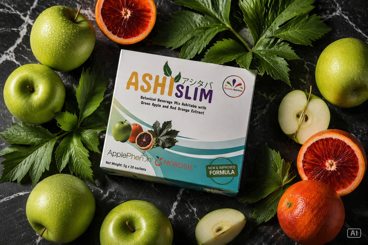 AshiSlim botanical beverage mix sachets