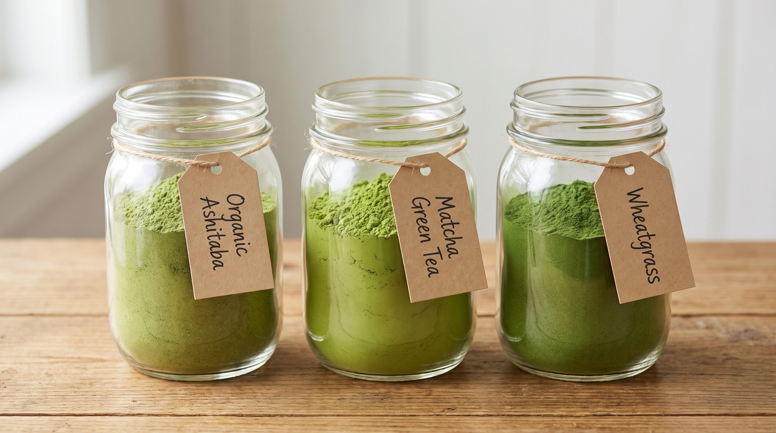 Comparing organic Ashitaba with other green powders